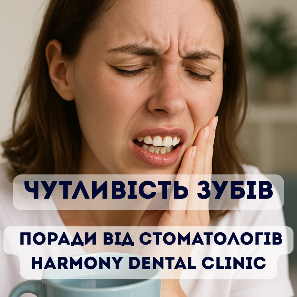 Чутливість зубів: поради від стоматологів Harmony Dental Clinic (метро Печерська, Київ)