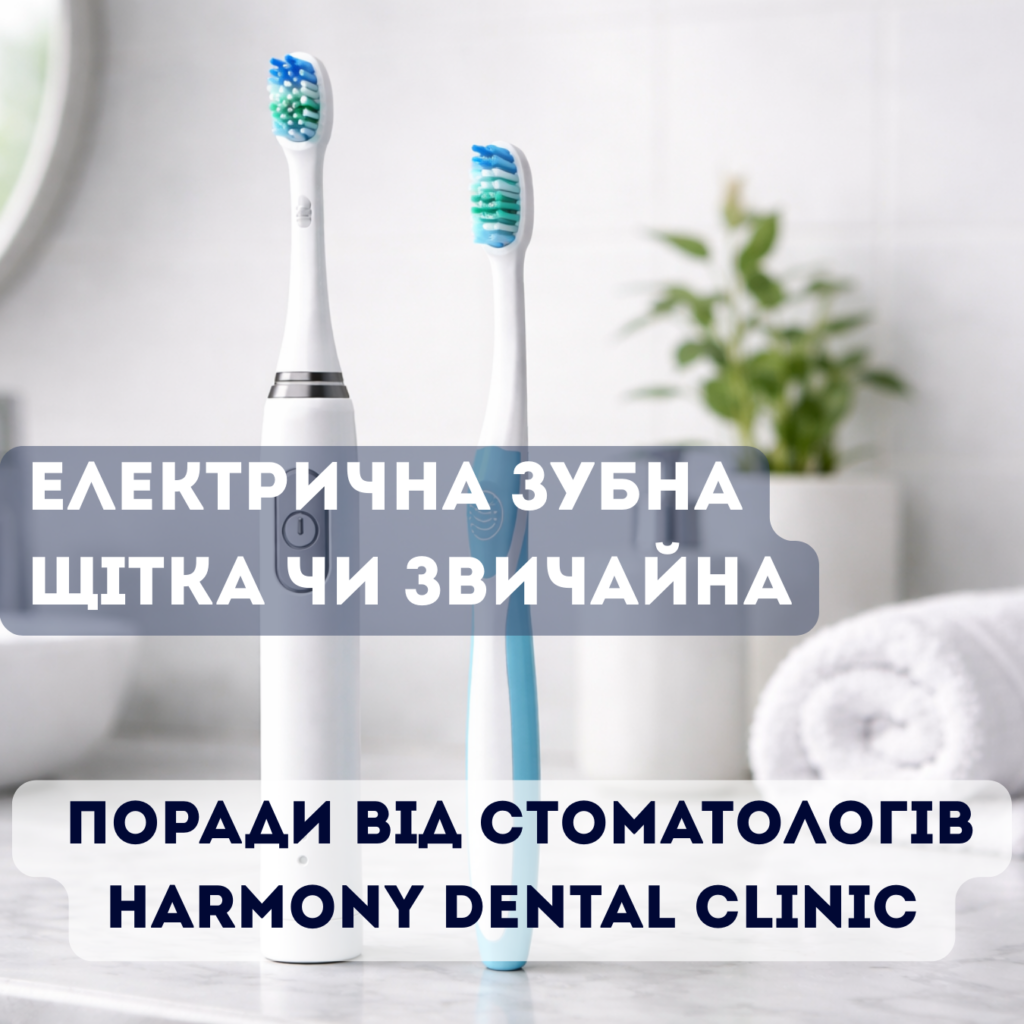 Електрична зубна щітка чи звичайна — поради від Harmony Dental